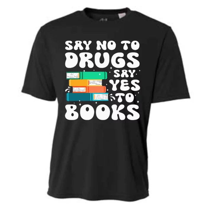 Say No Say Yes To Books Red Ribbon Week Awareness Reading Cooling Performance Crew T-Shirt