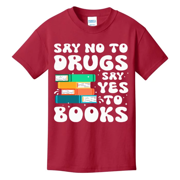 Say No Say Yes To Books Red Ribbon Week Awareness Reading Kids T-Shirt