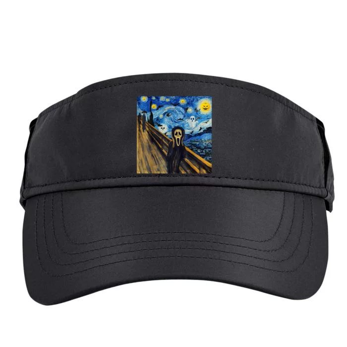 Starry Night Scream Scary Night Van Gogh Munch Halloweenmin Adult Drive Performance Visor