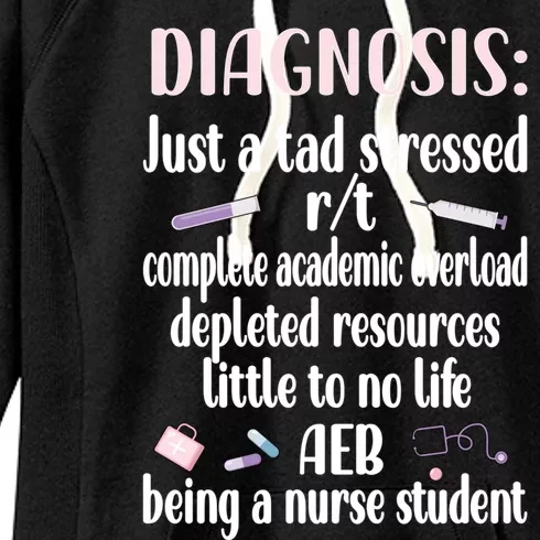 Stressed Nurse Student Future Nurse Nursing School Student Gift Women's Fleece Hoodie