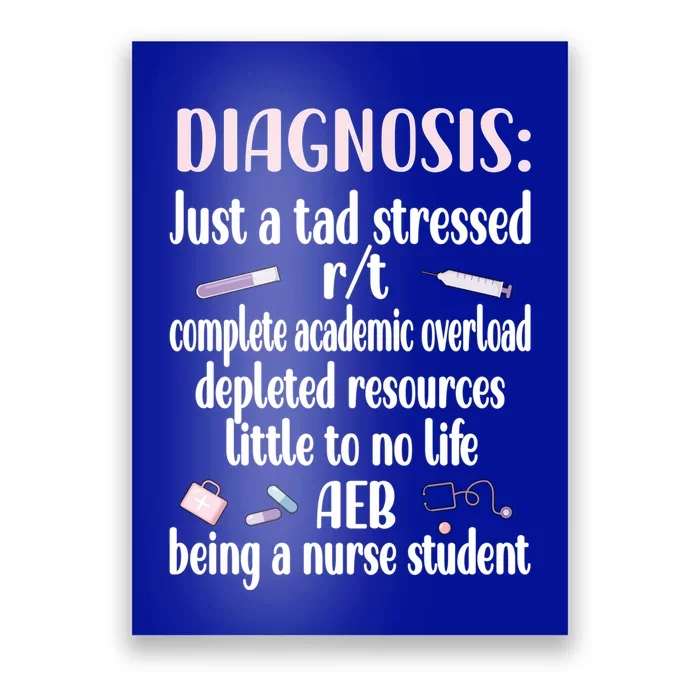 Stressed Nurse Student Future Nurse Nursing School Student Gift Poster