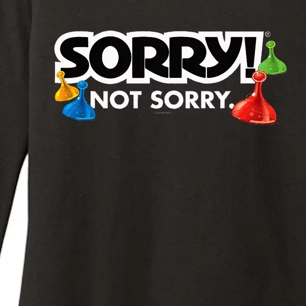 Sorry Not Sorry Logo Womens CVC Long Sleeve Shirt