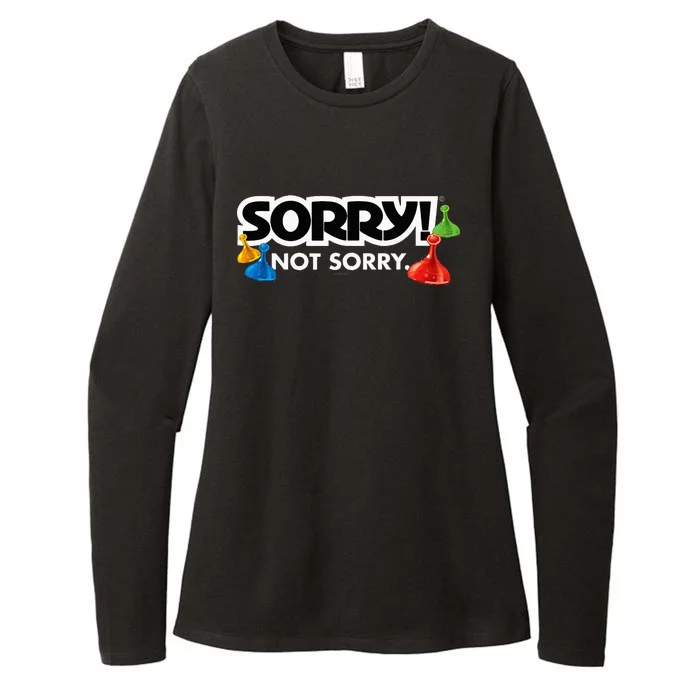 Sorry Not Sorry Logo Womens CVC Long Sleeve Shirt