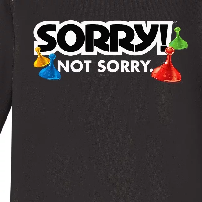 Sorry Not Sorry Logo Baby Long Sleeve Bodysuit