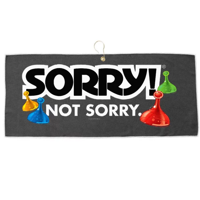 Sorry Not Sorry Logo Large Microfiber Waffle Golf Towel