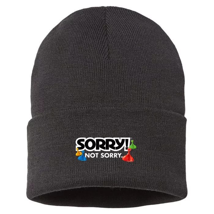 Sorry Not Sorry Logo Sustainable Knit Beanie