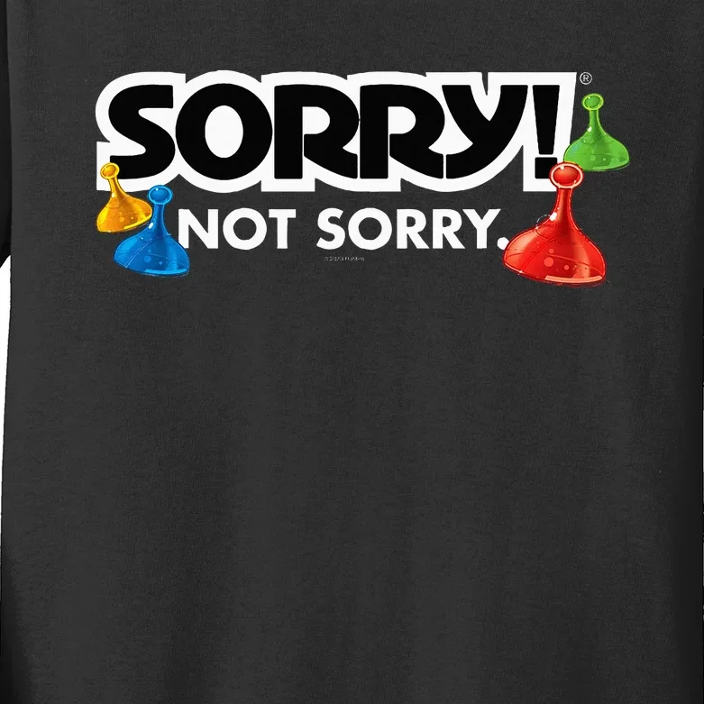 Sorry Not Sorry Logo Kids Long Sleeve Shirt