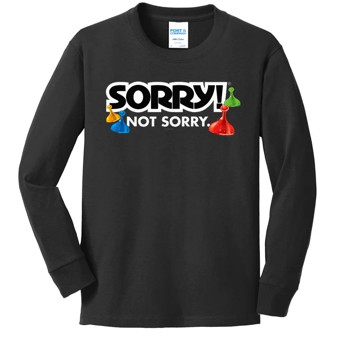 Sorry Not Sorry Logo Kids Long Sleeve Shirt