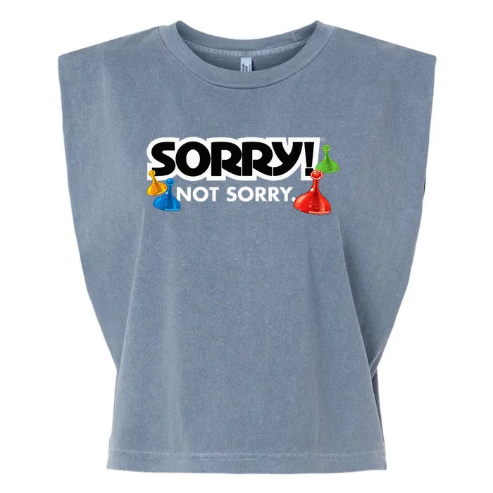 Sorry Not Sorry Logo Garment-Dyed Women's Muscle Tee