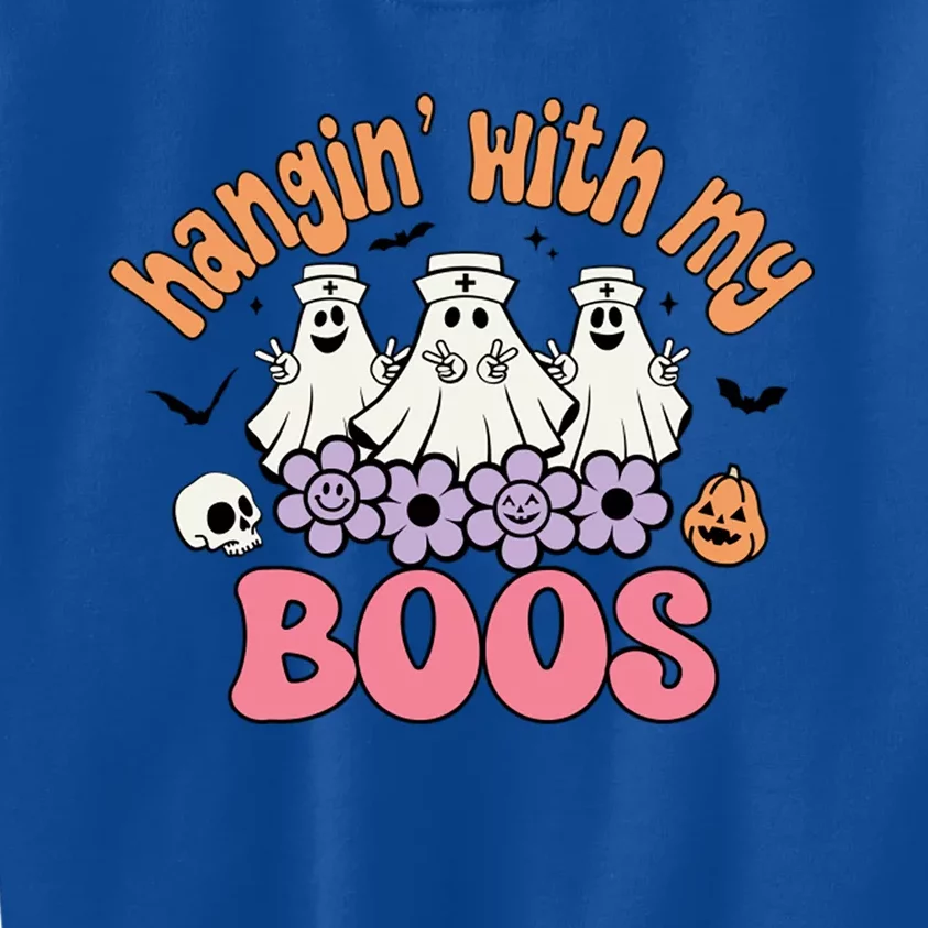 Spooktacular Nurse Squad Hanging With My Boos Halloween Gift Kids Sweatshirt