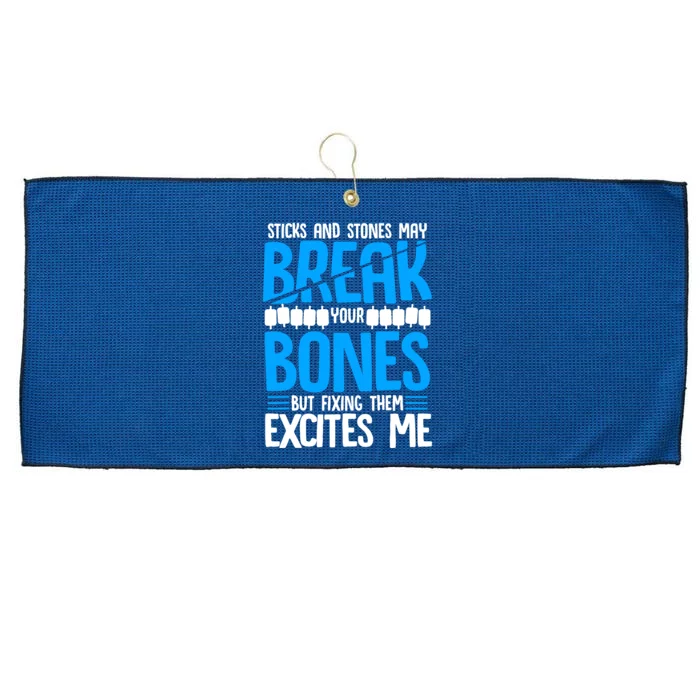 Sticks N Stones Break Ur Bones Orthopedic Surgeon Doctor Large Microfiber Waffle Golf Towel