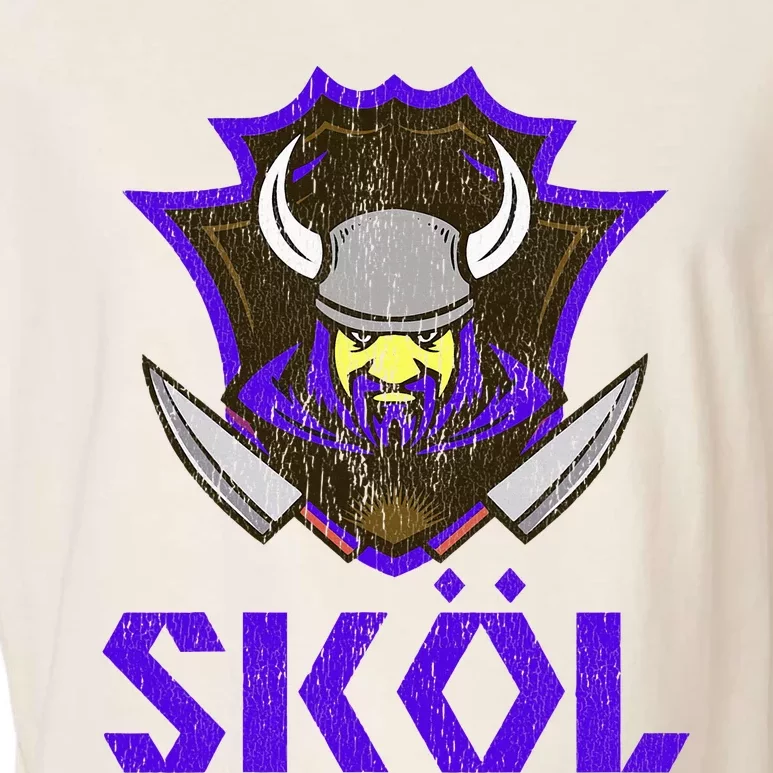 Skol Nordic Scandinavian Warrior Viking Helmet Garment-Dyed Women's Muscle Tee