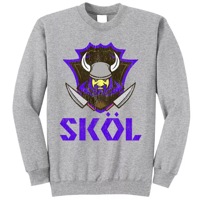 Skol Nordic Scandinavian Warrior Viking Helmet Tall Sweatshirt