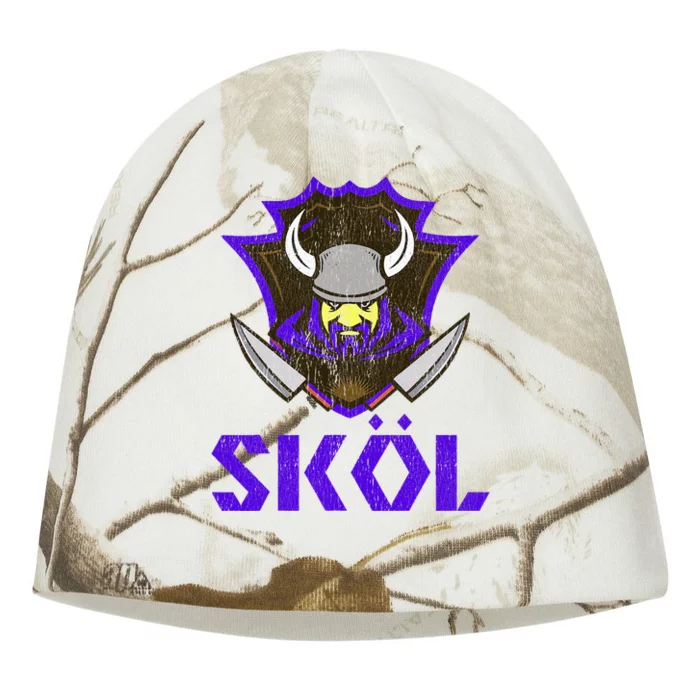 Skol Nordic Scandinavian Warrior Viking Helmet Kati - Camo Knit Beanie