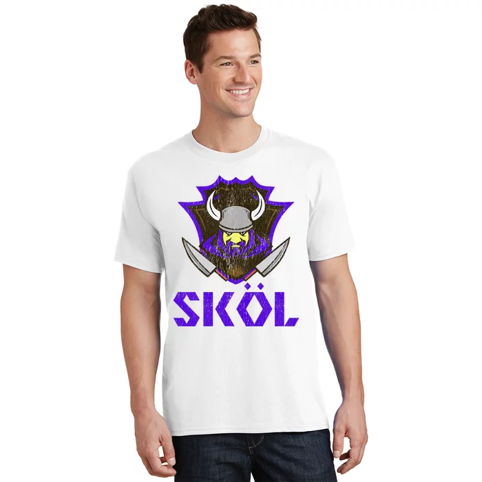 Skol Nordic Scandinavian Warrior Viking Helmet T-Shirt