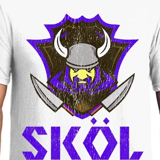 Skol Nordic Scandinavian Warrior Viking Helmet Pajama Set