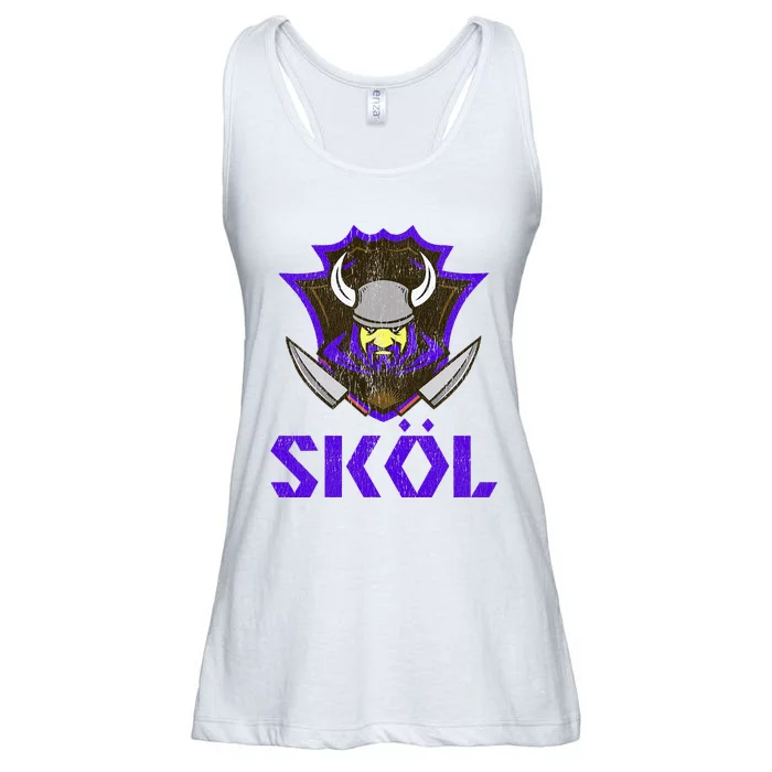 Skol Nordic Scandinavian Warrior Viking Helmet Ladies Essential Flowy Tank