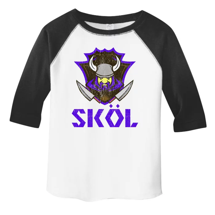 Skol Nordic Scandinavian Warrior Viking Helmet Toddler Fine Jersey T-Shirt