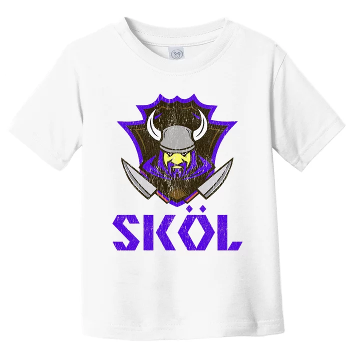 Skol Nordic Scandinavian Warrior Viking Helmet Toddler T-Shirt