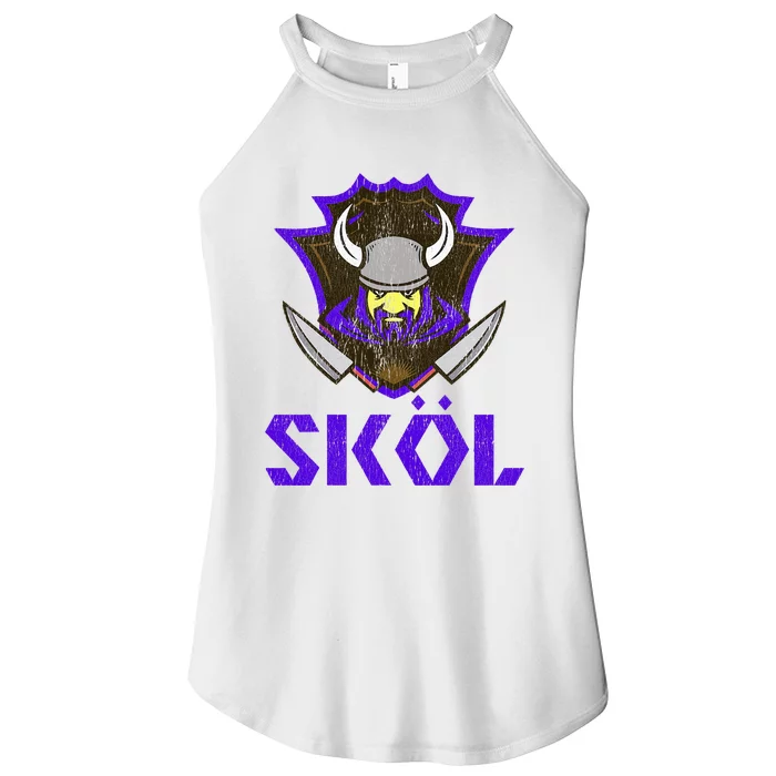 Skol Nordic Scandinavian Warrior Viking Helmet Women’s Perfect Tri Rocker Tank