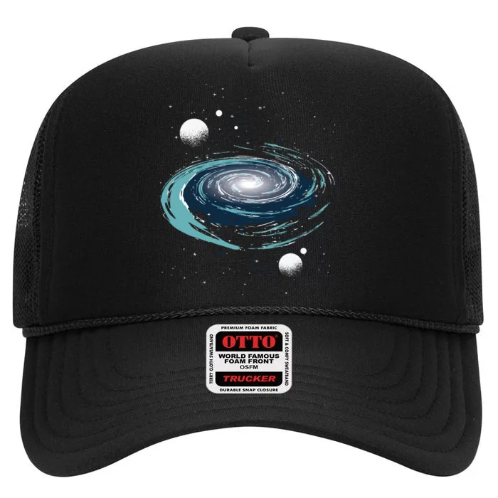 Space Nebula High Crown Mesh Trucker Hat