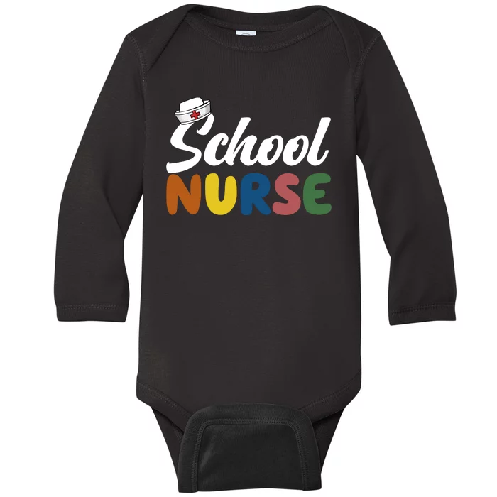 School Nurse Baby Long Sleeve Bodysuit