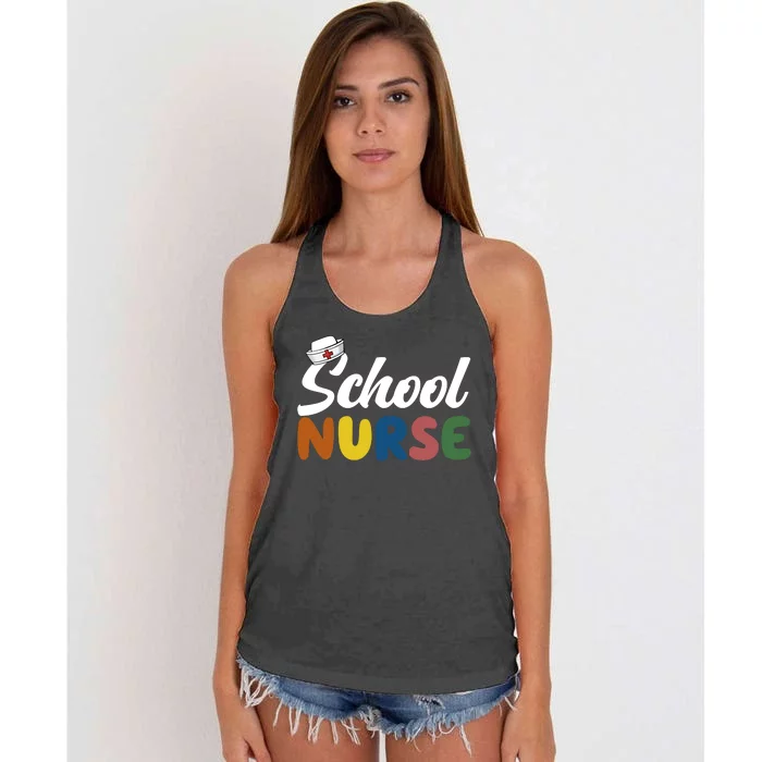 School Nurse Women's Knotted Racerback Tank