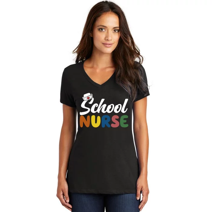 School Nurse Women's V-Neck T-Shirt