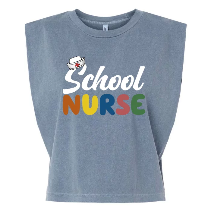 School Nurse Garment-Dyed Women's Muscle Tee