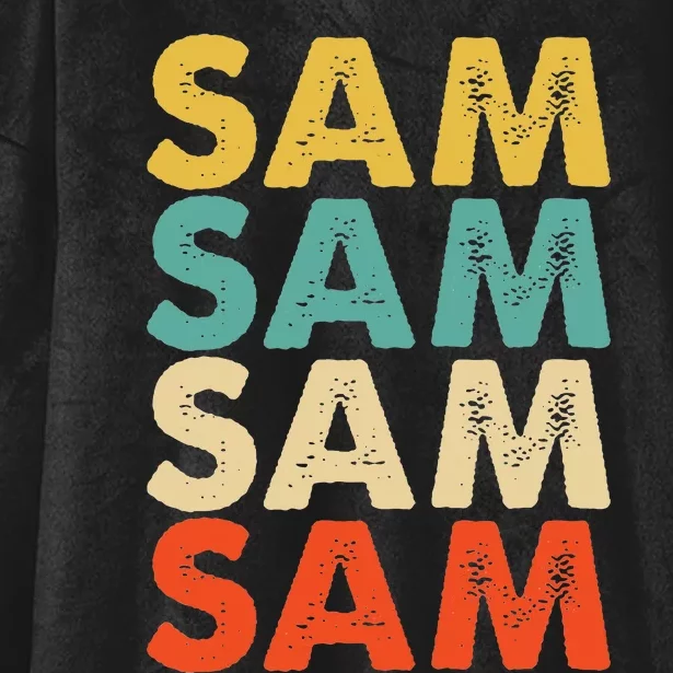 Sam Name Hooded Wearable Blanket