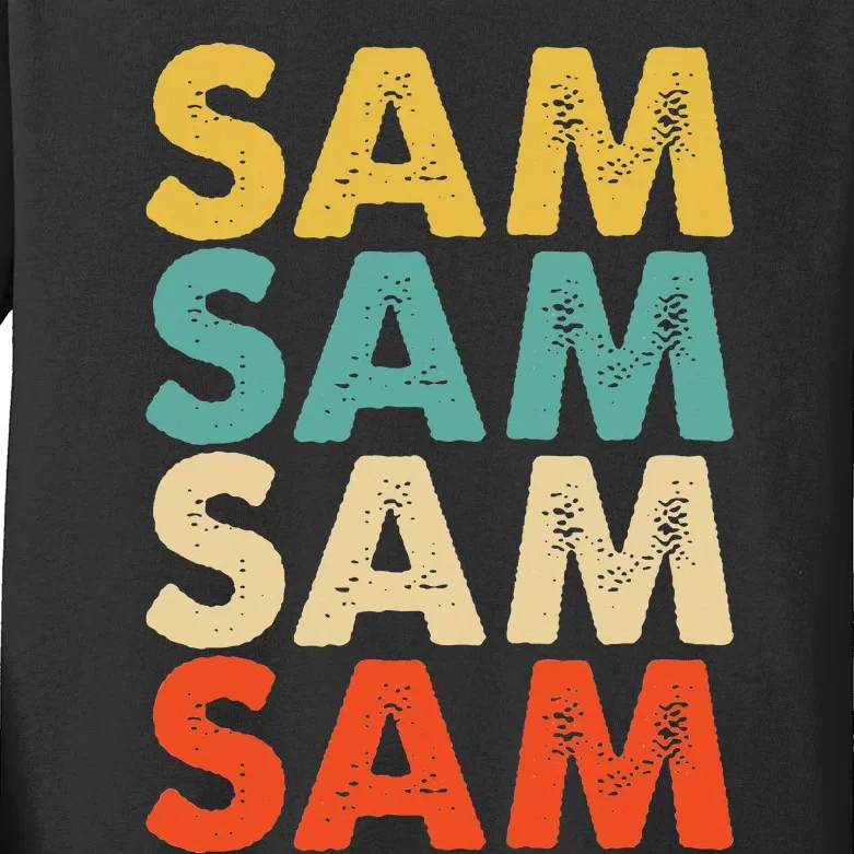 Sam Name Kids Long Sleeve Shirt