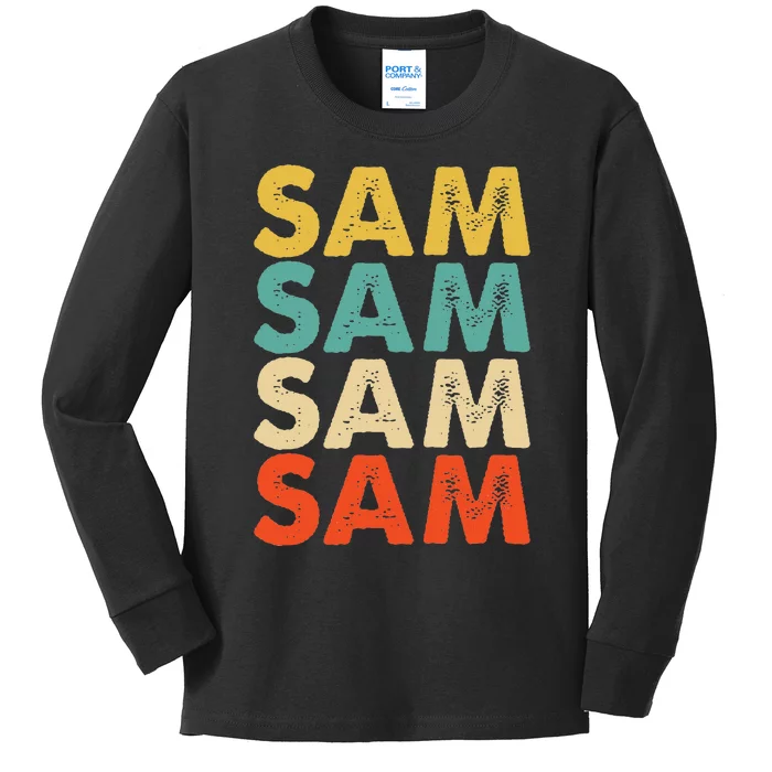 Sam Name Kids Long Sleeve Shirt