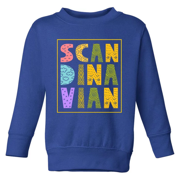 Scandinavian Nordic Scandinavic Scandinavia Roots Gift Toddler Sweatshirt