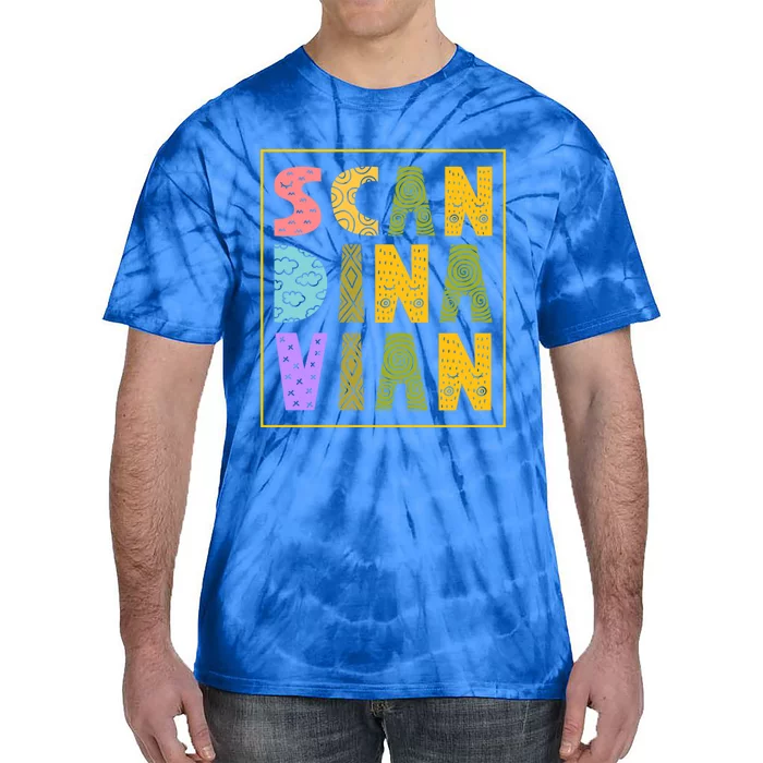 Scandinavian Nordic Scandinavic Scandinavia Roots Gift Tie-Dye T-Shirt