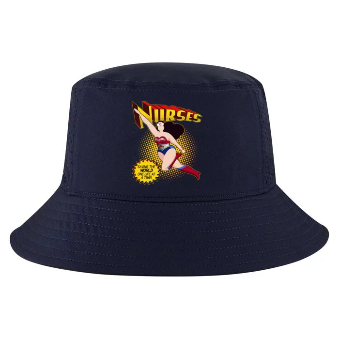 Superhero Nurses Saving The World One Life At A Time Cool Comfort Performance Bucket Hat