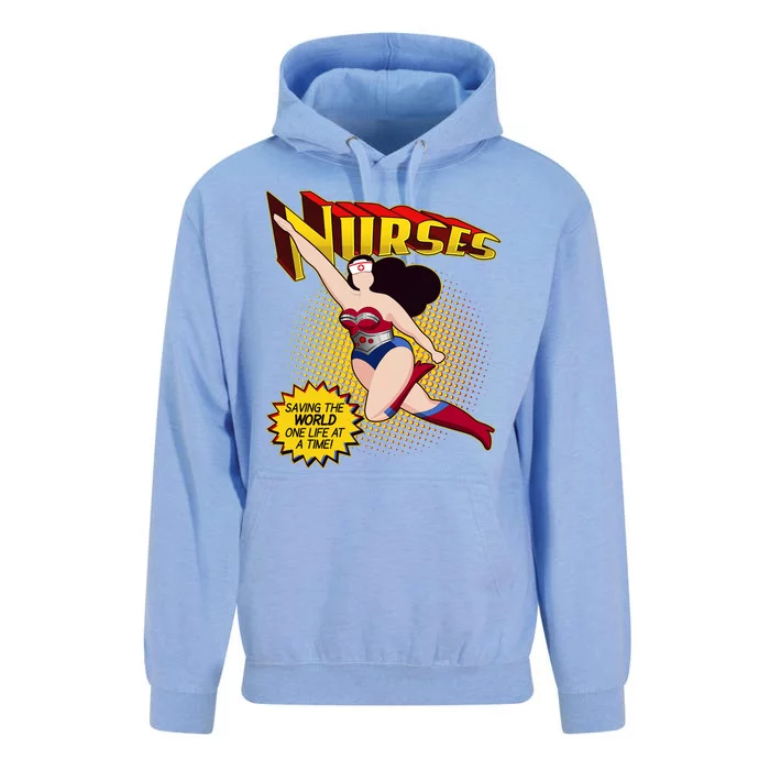 Superhero Nurses Saving The World One Life At A Time Unisex Surf Hoodie