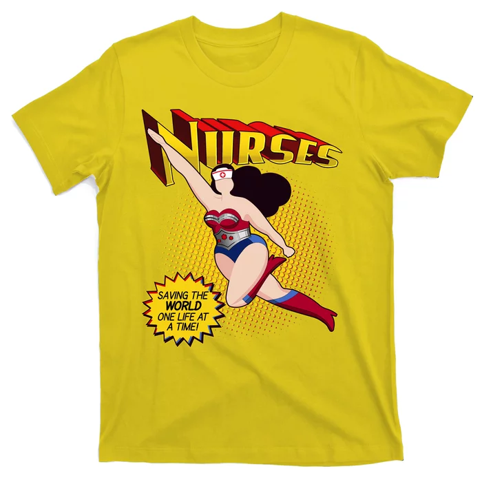 Superhero Nurses Saving The World One Life At A Time T-Shirt