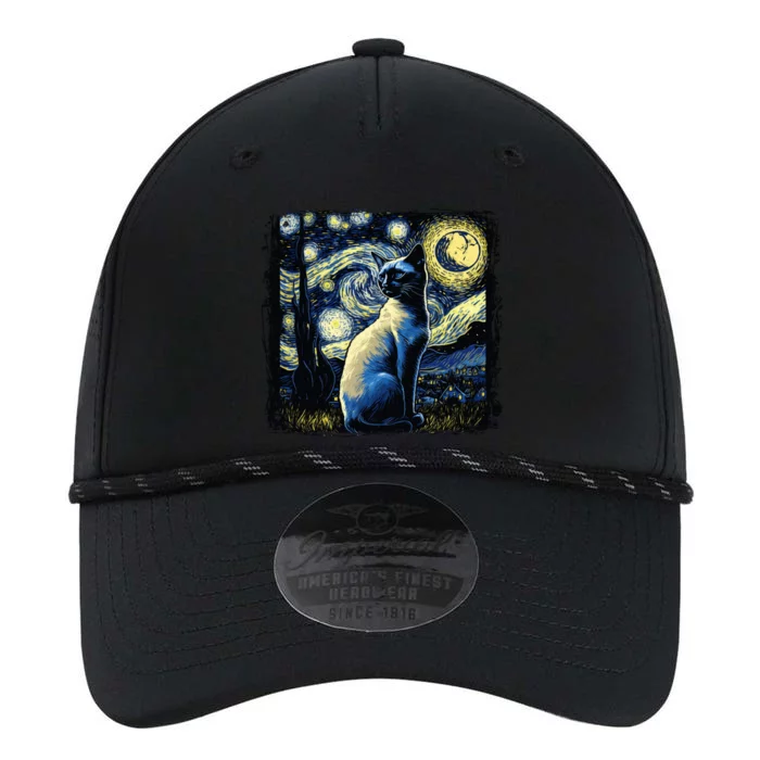 Starry Night Siamese Cat Funny Cat Graphic Cat Lover Performance The Dyno Cap