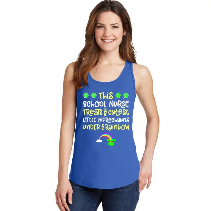 School Nurse St Patrick Day Leprechauns Rainbow Paddy Green Gift Ladies Essential Tank