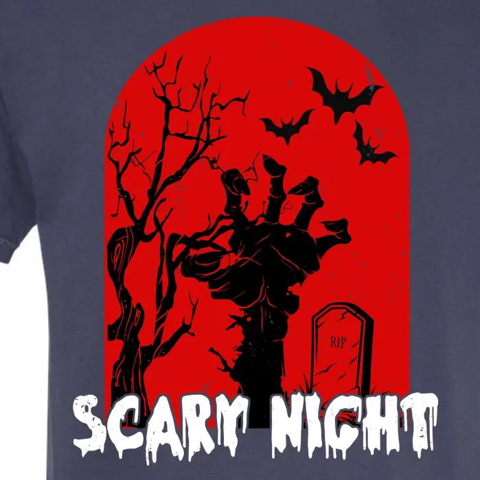 Scary Night Spooky Graveyard Halloween Garment-Dyed Heavyweight T-Shirt