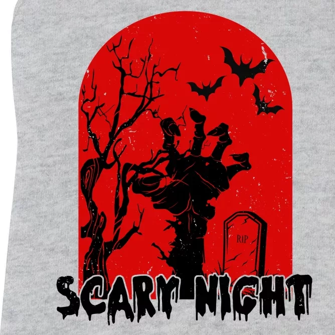 Scary Night Spooky Graveyard Halloween Women's Racerback Tank