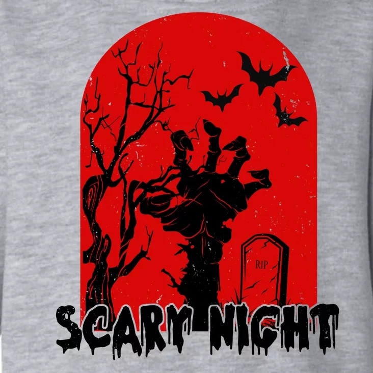 Scary Night Spooky Graveyard Halloween Toddler Hoodie