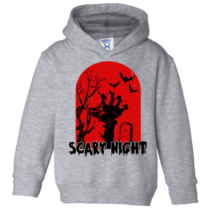 Scary Night Spooky Graveyard Halloween Toddler Hoodie