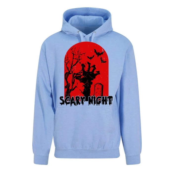 Scary Night Spooky Graveyard Halloween Unisex Surf Hoodie