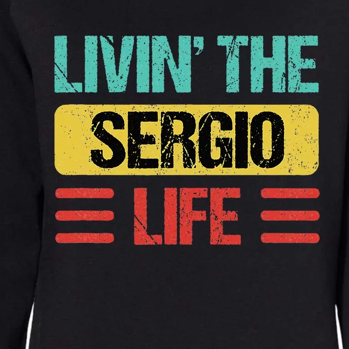 Sergio Name Womens California Wash Sweatshirt