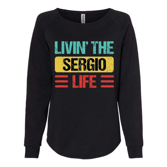 Sergio Name Womens California Wash Sweatshirt