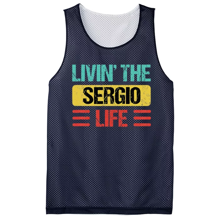 Sergio Name Mesh Reversible Basketball Jersey Tank