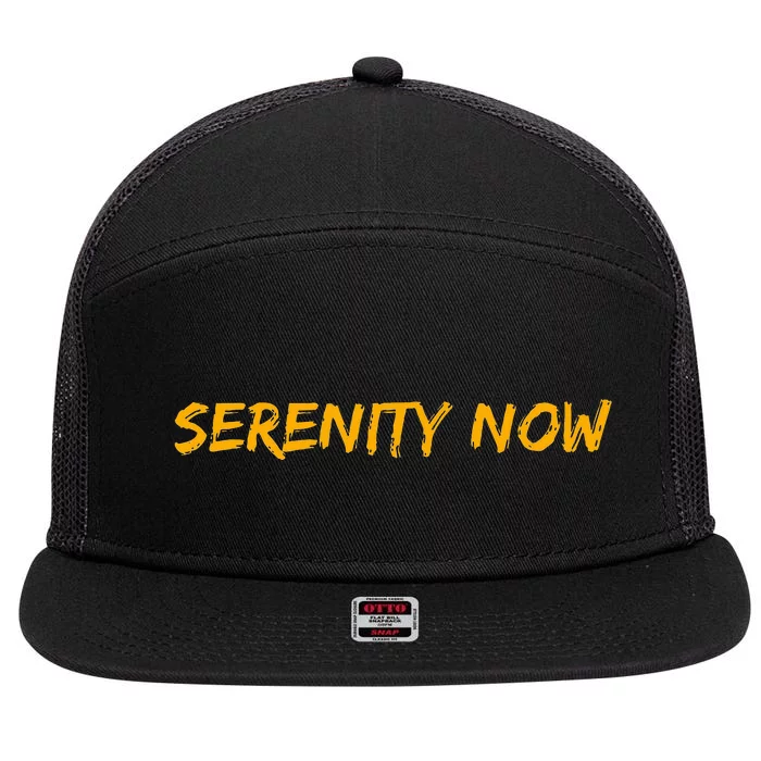 Serenity Now 7 Panel Mesh Trucker Snapback Hat