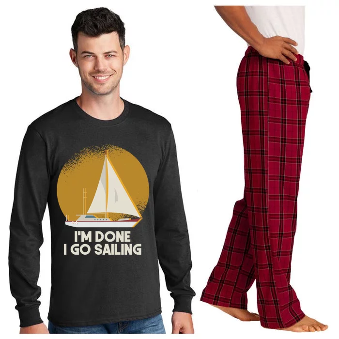 Sailing Nautical Sailor Great Gift Captain Sail Anchor Funny Sailing Meaningful Long Sleeve Pajama Set