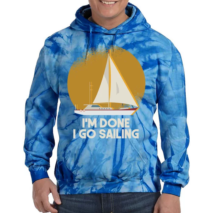 Sailing Nautical Sailor Great Gift Captain Sail Anchor Funny Sailing Meaningful Tie Dye Hoodie